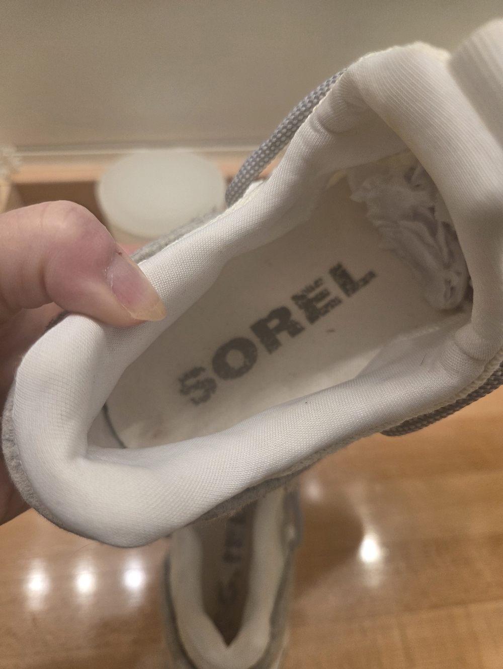 Sorel Kinetic Lace Sneaker White/Gray Women's Size 8 - Picture 7 of 10